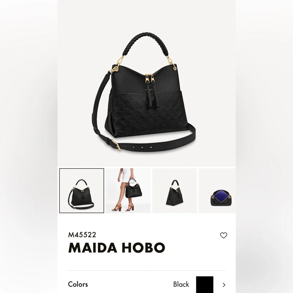 Maida Hobo Monogram Empreinte Noir Leather LIKE NEW 🖤 - Picture 2 of 16